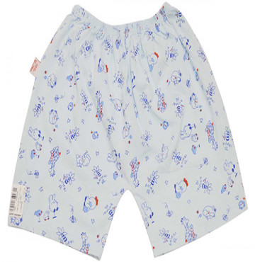 Quần đùi sơ sinh IQ Baby Ani (trắng xanh)