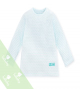 Áo sơ sinh dài tay cài vai Lullaby TD NH03-18 (màu xanh)