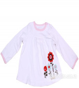 Áo Lullaby sơ sinh chữ A bé gái trắng, dài tay