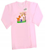 Áo sơ sinh tay dài màu hồng IQ Baby