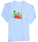 Áo sơ sinh tay dài màu xanh IQ Baby