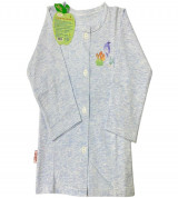 Áo sơ sinh tay dài Melange IQ Baby (Xám xanh)