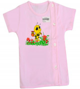 Áo sơ sinh tay ngắn màu hồng IQ Baby