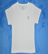 Áo sơ sinh tay ngắn Minh Anh (Màu trắng)