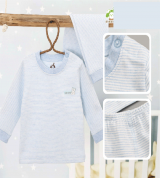 Bộ sơ sinh dài tay cài vai kẻ nhỏ Uala UR3201 (6M+)