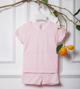 Bộ sơ sinh cộc tay La Pomme gấu con SS020 (hồng)