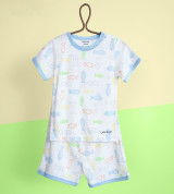 Bộ quần áo sơ sinh cộc tay cài vai họa tiết cá Uala UR3878 (nhiều màu)