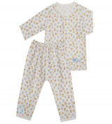 Bộ sơ sinh bông tay dài Hello BB 1009 (trắng)