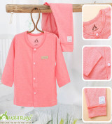 Bộ quần áo sơ sinh Uala bamboo cài giữa trơn UR3182