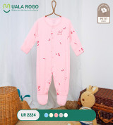 Body sơ sinh dài liền chân, lộn tay Petit giao thông 5 màu UR2224