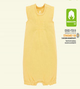 Body sơ sinh romper sát nách bé gái Lullaby NH24B (vàng)