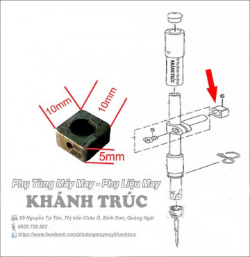 Bi vuông mỏng máy may công nghiệp 1kim