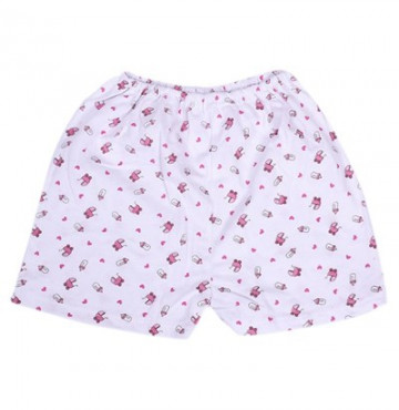 Quần cộc sơ sinh Miomio in hình (màu hồng)