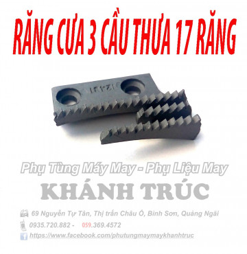 Răng cưa 3 cầu răng mịn hoặc thưa máy may công nghiệp 1kim