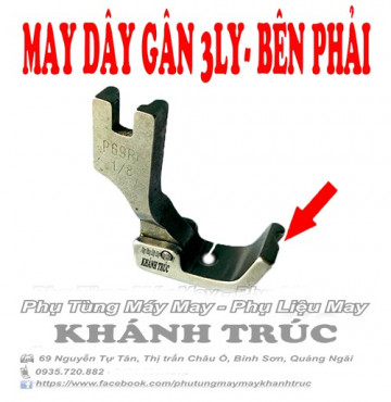 Chân vịt may dây gân 3ly bên phải máy may công nghiệp 1kim