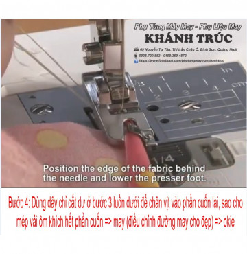 Chân vịt cuốn lai 2.4mm Đài Loan máy may 1kim công nghiệp