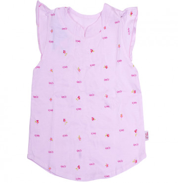 Áo sơ sinh tay bèo bé gái IQ Baby (hồng phấn)