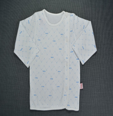 Áo sơ sinh dài tay IQ Baby (chấm bi xanh)