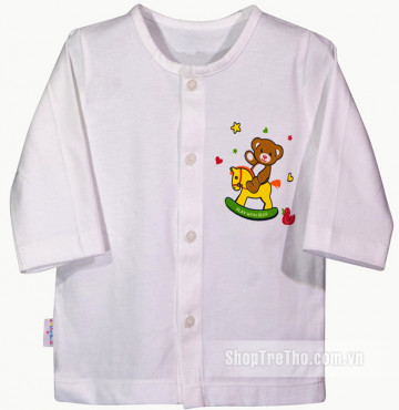 Áo sơ sinh Hello BB - Bin dài trắng