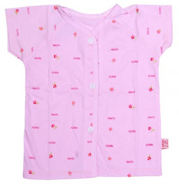 Áo tay ngắn sơ sinh IQ Baby (hồng phấn)