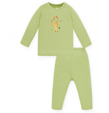 Bộ sơ sinh cài vai dài tay Lullaby NH69B (xanh cốm)