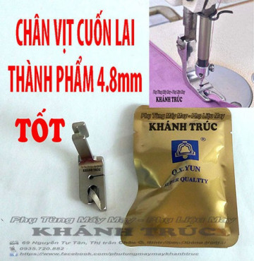 Chân vịt cuốn lai TỐT thành phẩm 4.8mm máy may 1kim công nghiệp