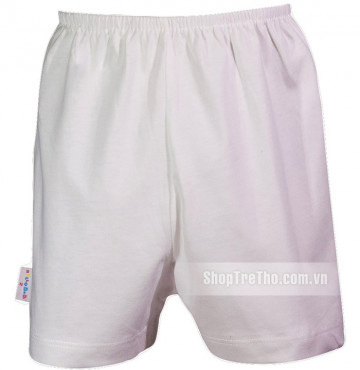 Quần sơ sinh ngắn trắng Hello BB