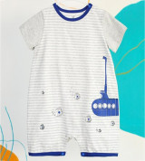 Body sơ sinh cộc tay đại dương xanh La Pomme JS043