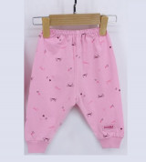 Quần dài sơ sinh bo ống Dokma DQ103 (hồng)