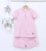 Bộ cộc tay cài vai sơ sinh Dokma DB225 (hồng)