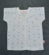 Áo cộc tay sơ sinh IQ Baby (bông xanh)