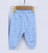 Quần dài sơ sinh bo ống Dokma DQ103 (xanh)