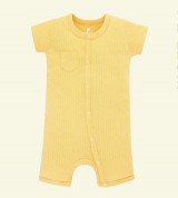 Body sơ sinh romper cộc tay bé trai Lullaby NH23B (vàng)