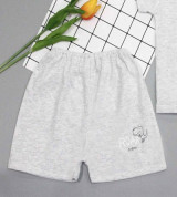 Quần đùi sơ sinh Dokma DQ109 (ghi)