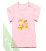 Áo sơ sinh cài vai tay ngắn Lullaby (màu hồng)