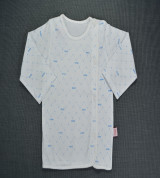 Áo sơ sinh dài tay IQ Baby (chấm bi xanh)