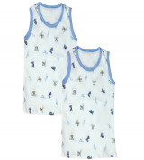 Set áo ba lỗ sơ sinh cún xanh IQ Baby (2c/set)