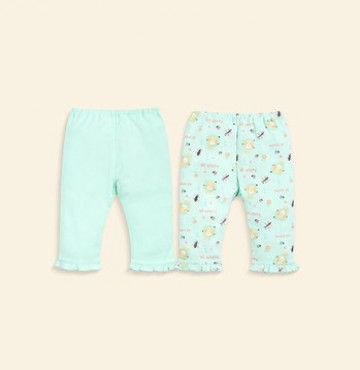 Quần dài sơ sinh Lullaby bèo gấu NH20-19 (xanh ngọc)