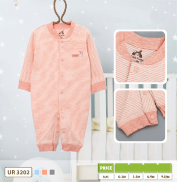 Body liền sơ sinh kẻ sọc nhỏ Uala UR3202