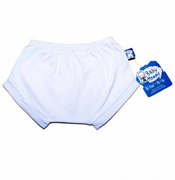 Quần sơ sinh đáy ngang Babymommy QLN0013 (màu trắng)