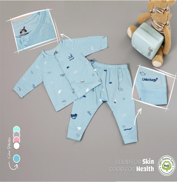 Bộ quần áo sơ sinh cài giữa Petit họa tiết Uala UR3071