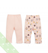 Quần dài sơ sinh Lullaby bèo gấu NH20-19 (hồng cam)