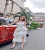 bán sỉ đầm ren 2dây bèo eo – tùng đầm xẽ tà