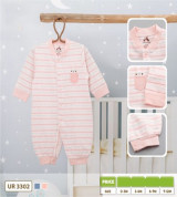 Body liền sơ sinh kẻ hình thỏ Uala UR3302