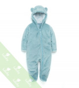 Body sơ sinh liền tất băng lông Lullaby NH11-18 (màu xanh)