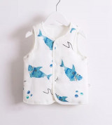 Áo gile sơ sinh xô lót bông nhiều hình (0-12M)