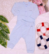 Bộ quần áo sơ sinh dài tay Noubaby (màu xanh)