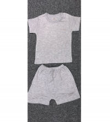 Bộ quần áo cộc tay sơ sinh Noubaby (màu ghi)