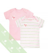 Áo sơ sinh cộc tay vai chồm Lullaby NH15-17 (hồng)