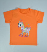 Áo tay ngắn cổ tròn IQ Baby bé gái (màu cam)